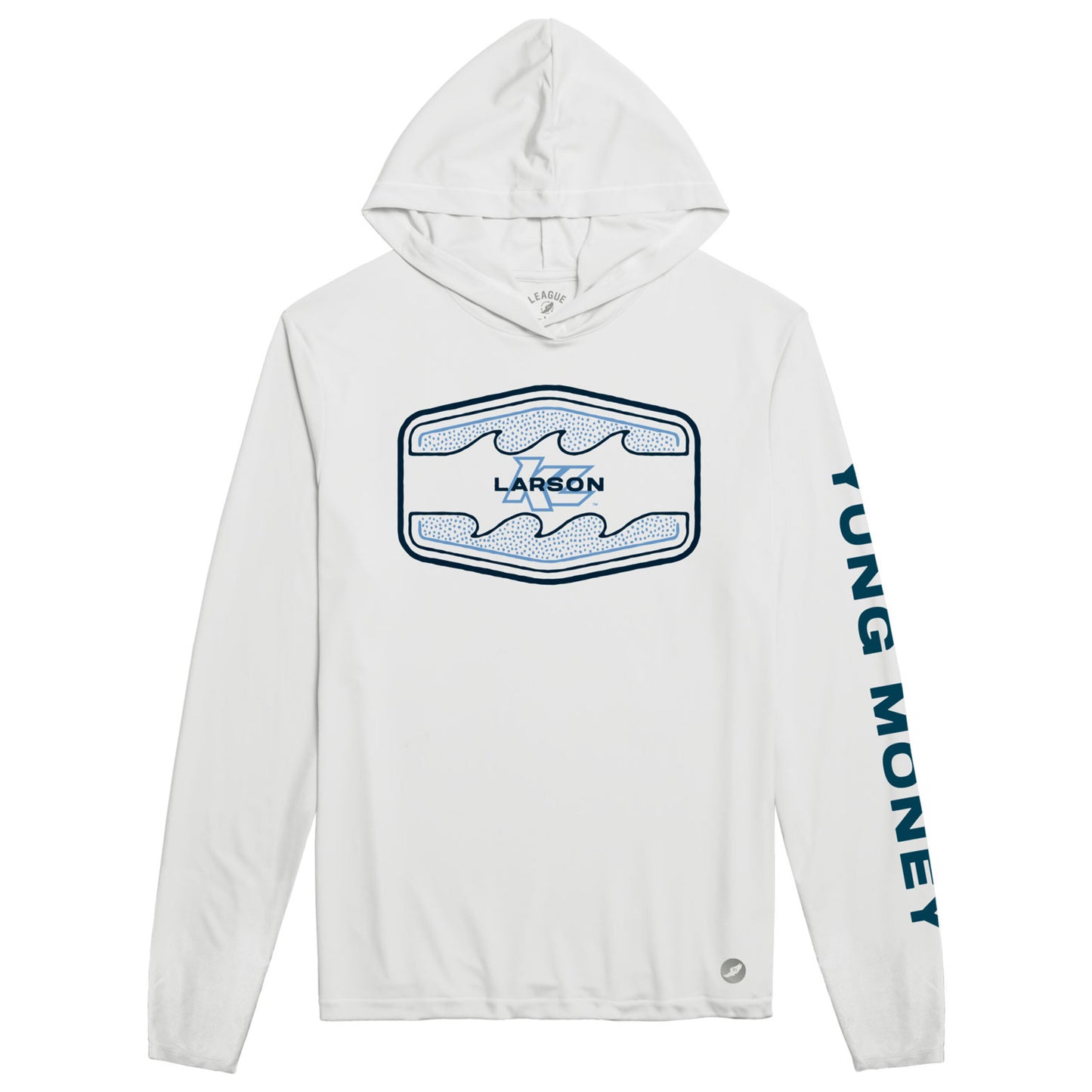 KL Yung Money Adult White Sundial UV Long Sleeve w/ Hood