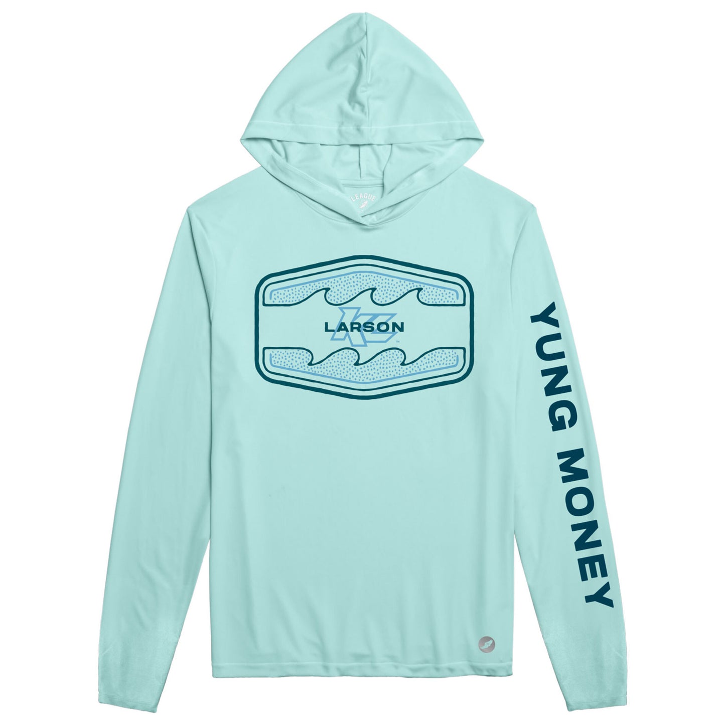 KL Yung Money Adult Surf Blue Sundial UV Long Sleeve w/ Hood