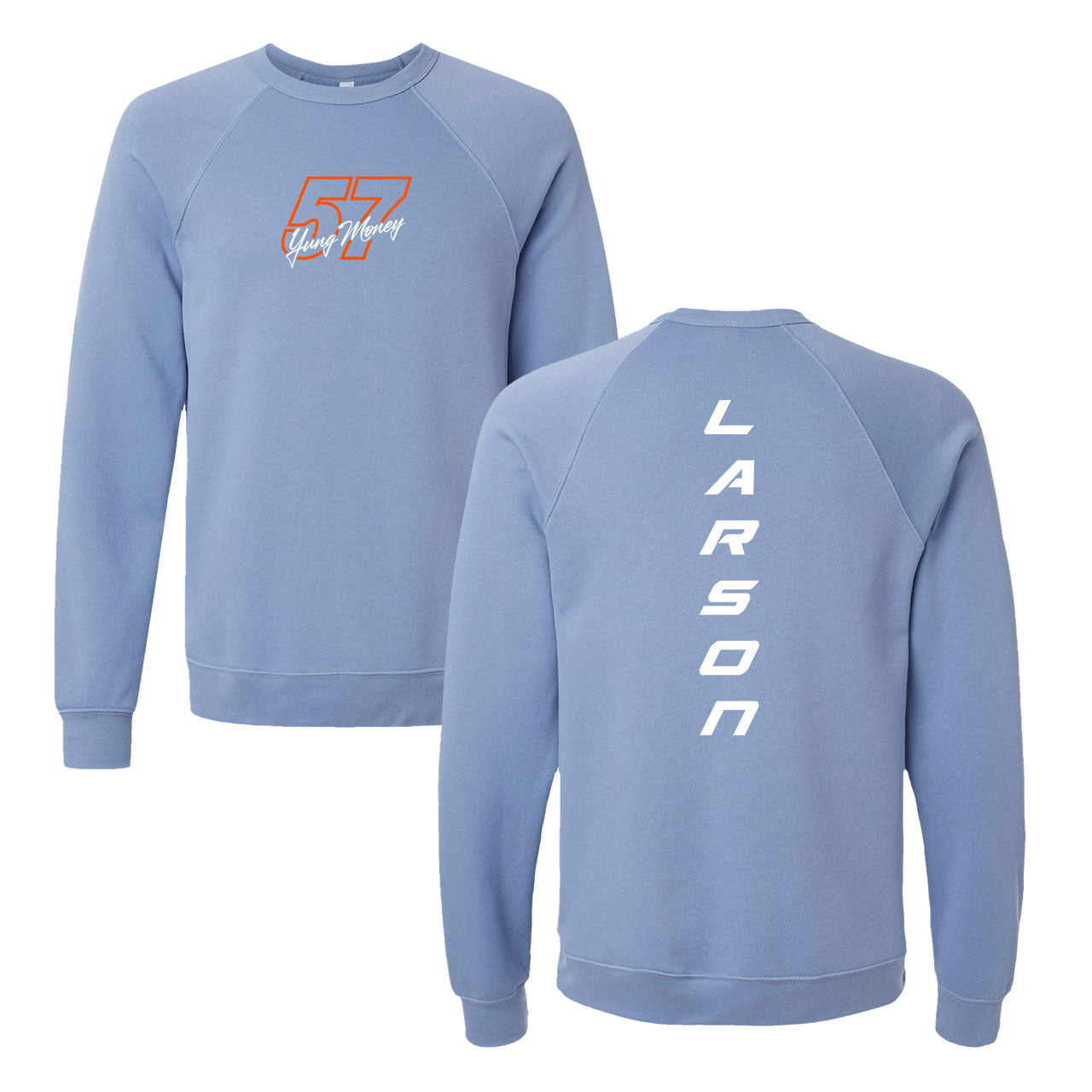 57 Ladies Design- Adult Lavender Blue Crewneck Sweatshirt