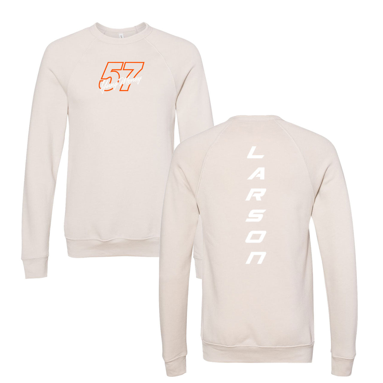 57 Ladies Design- Adult Heather Dust Crewneck Sweatshirt