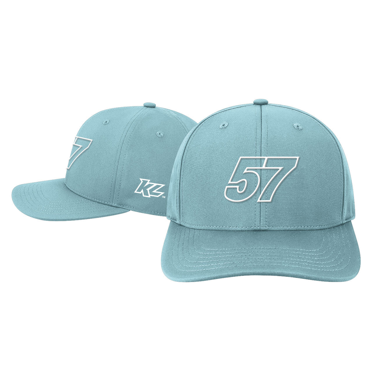 KL Light Blue 57 Outline Fitted Hat