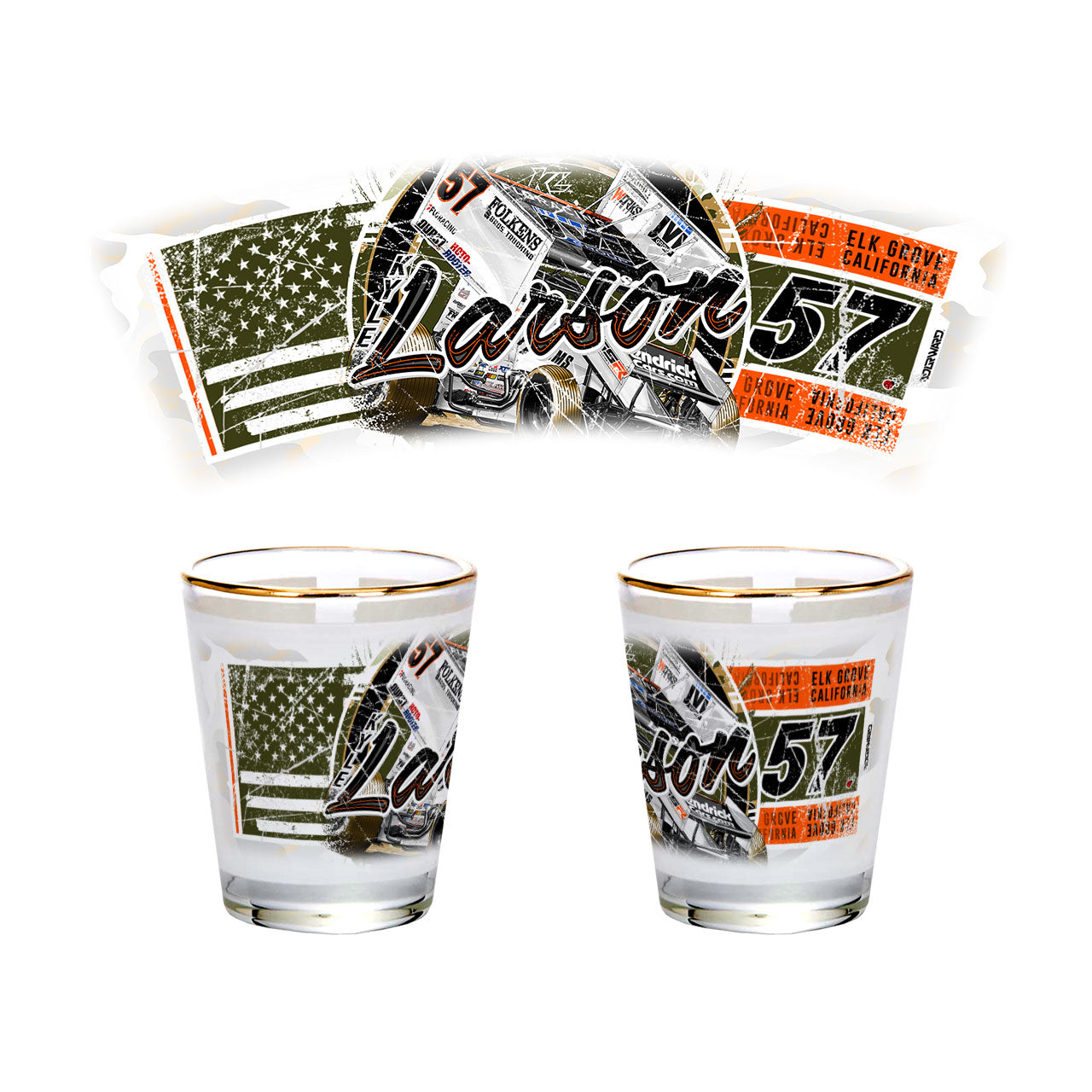 An American Wheelman Design- Shot Glass
