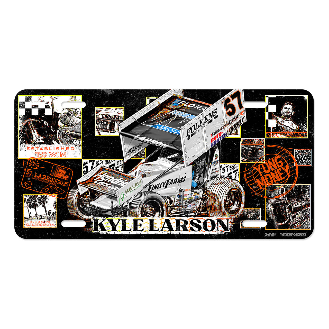 Checkered Scenes Design- License Plate