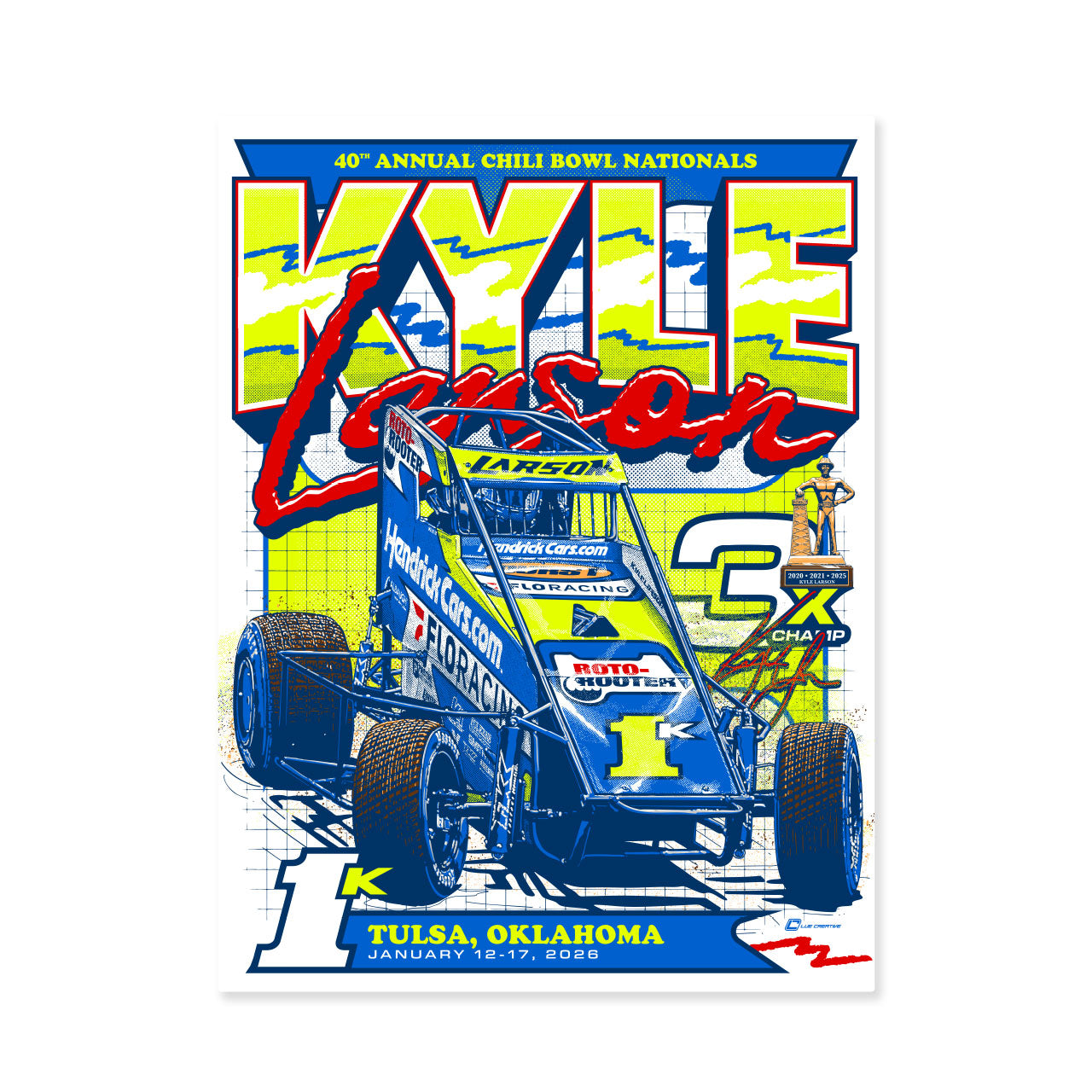 Molly Stone1950~ 「Tornado bowl 1994年製」 2026 Chili Bowl Design- Poster – Shop Kyle Larson