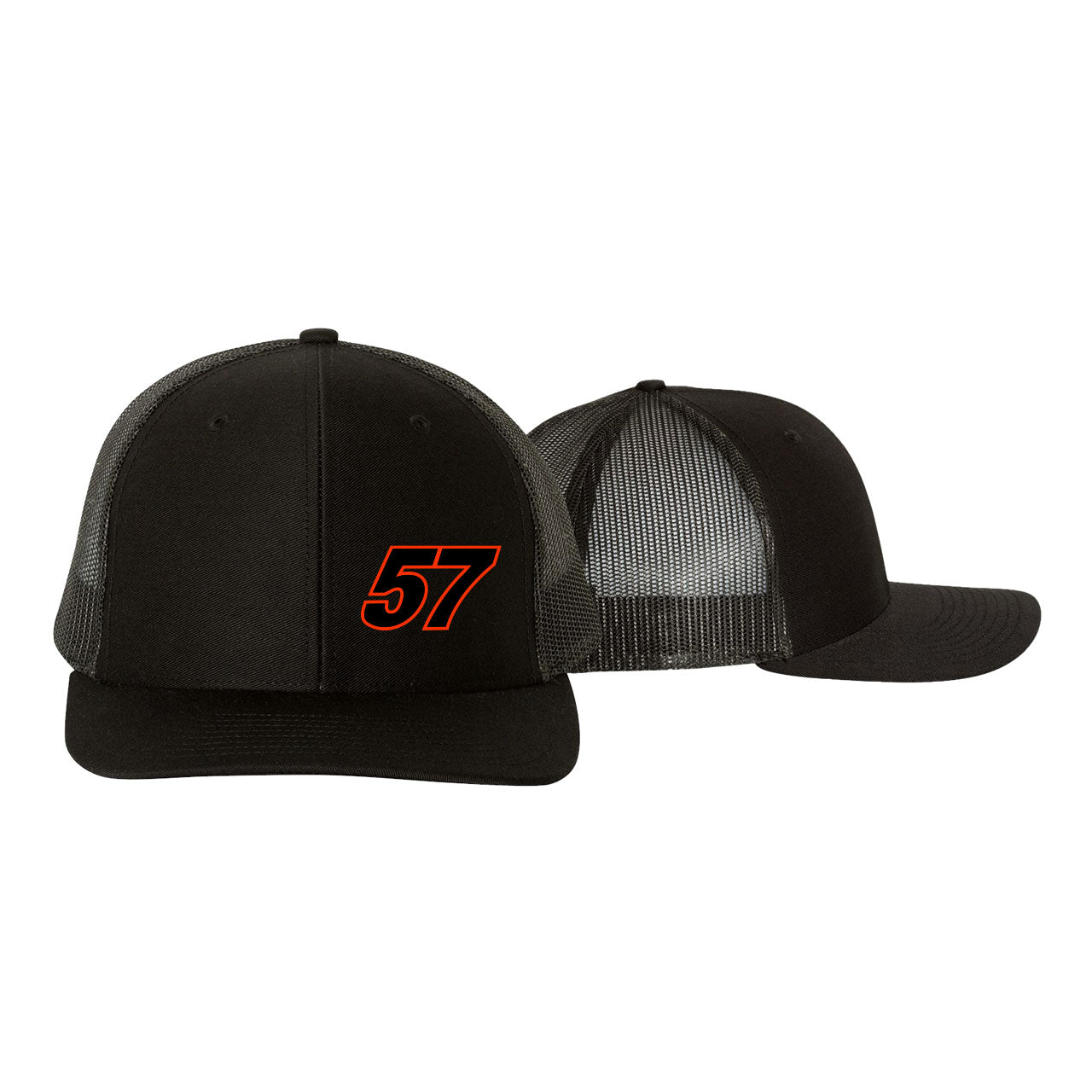 Clean Finish 57 Black Richardson Trucker Snapback- YOUTH
