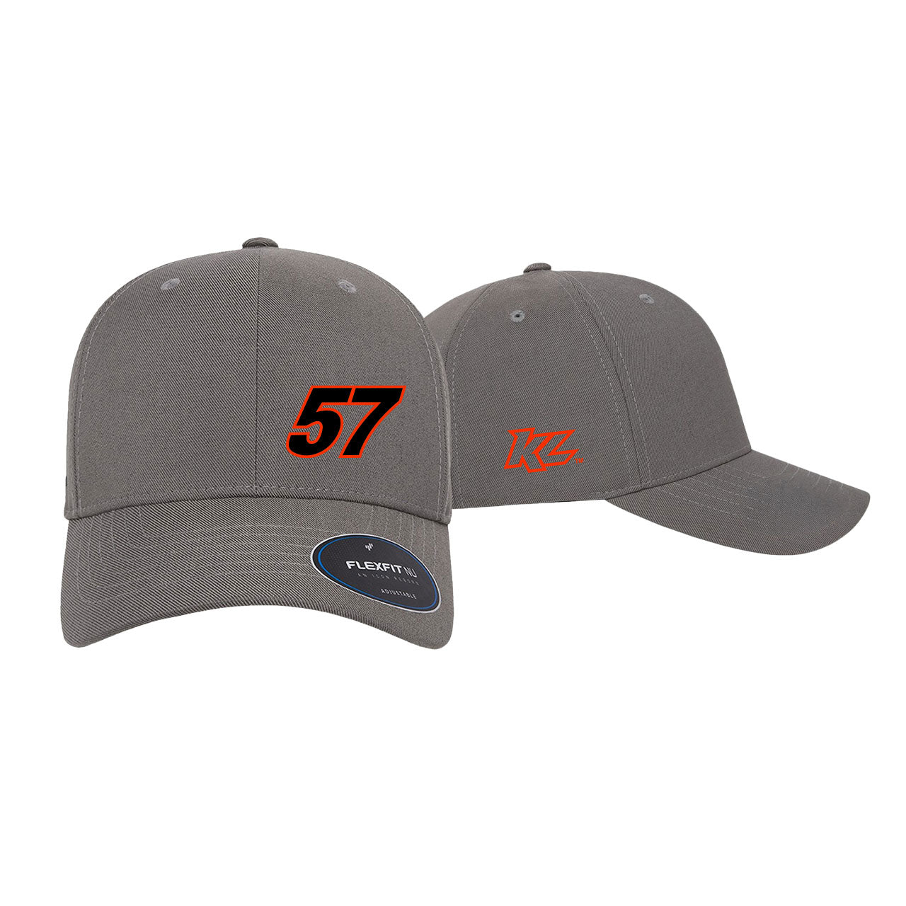 Clean Finish 57 Grey Flexfit Snapback