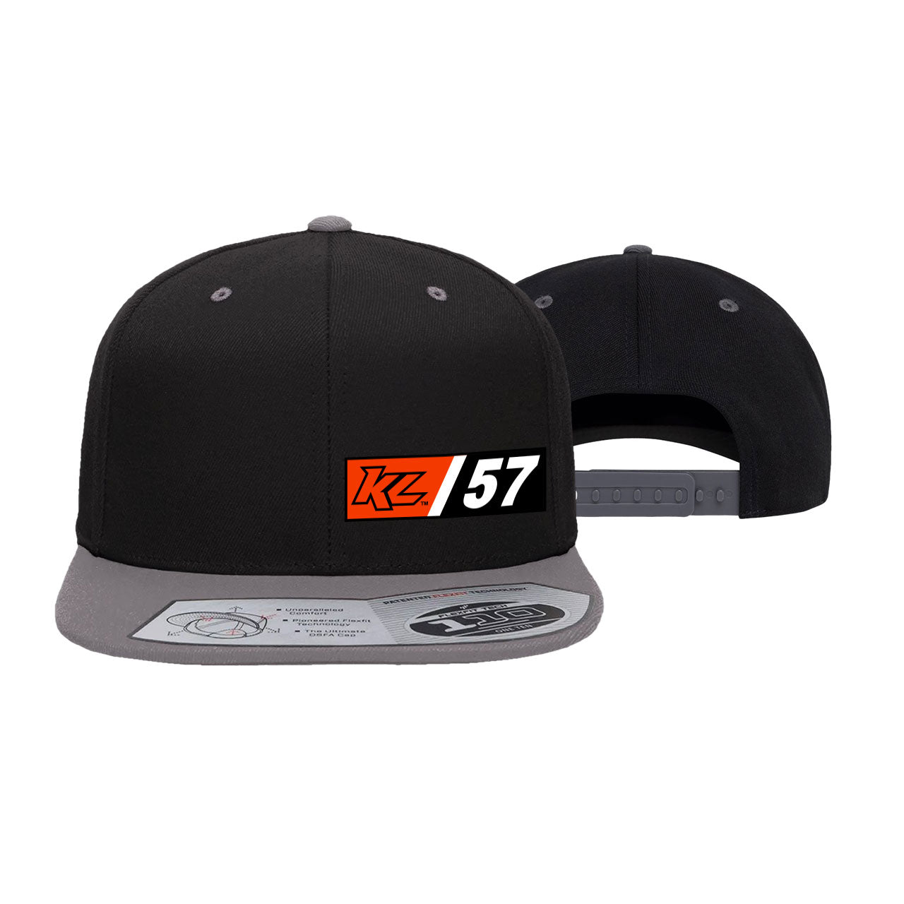 KL/57 Cut It Snapback Hat- Black/Grey