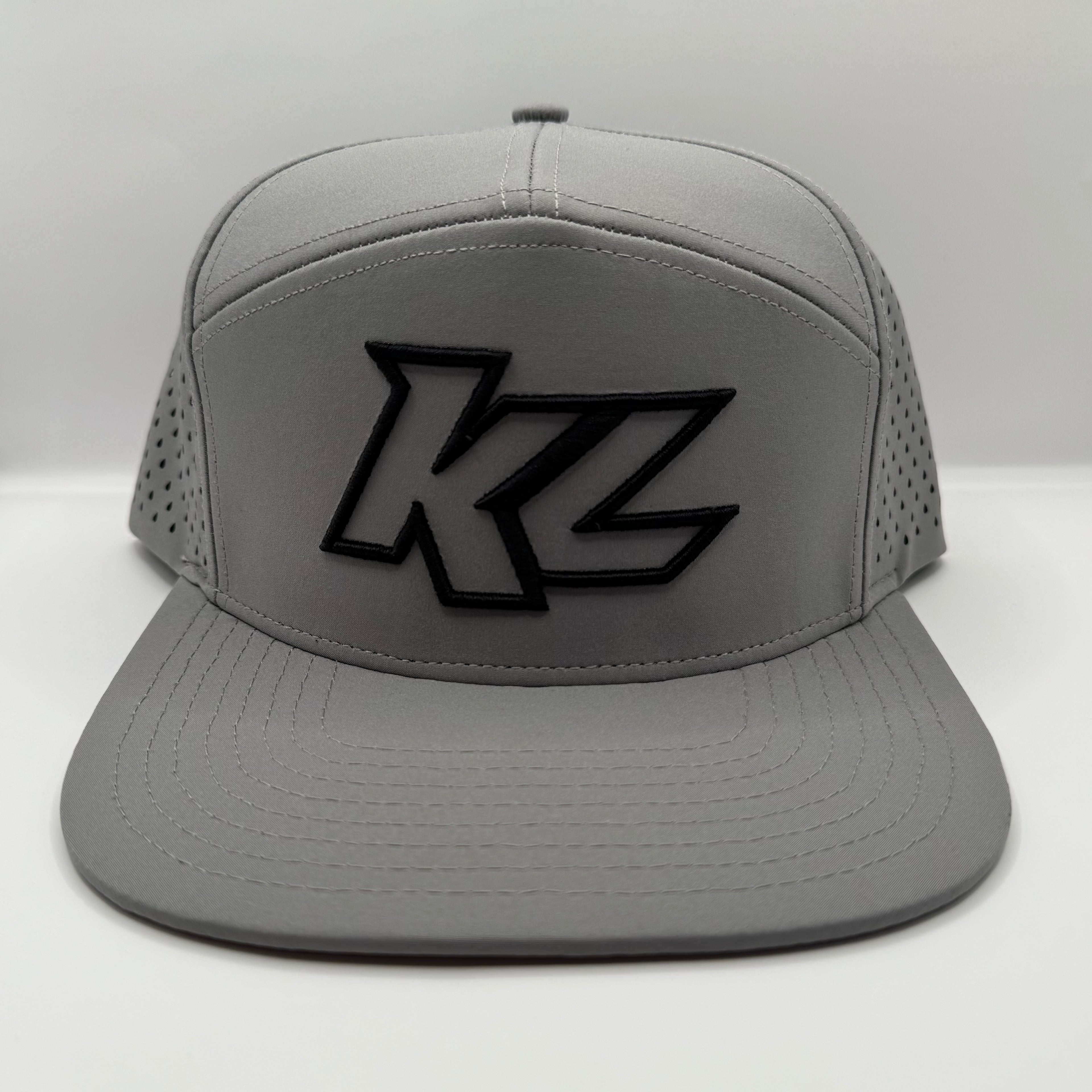 KL Black Puff Cante Hat- Grey