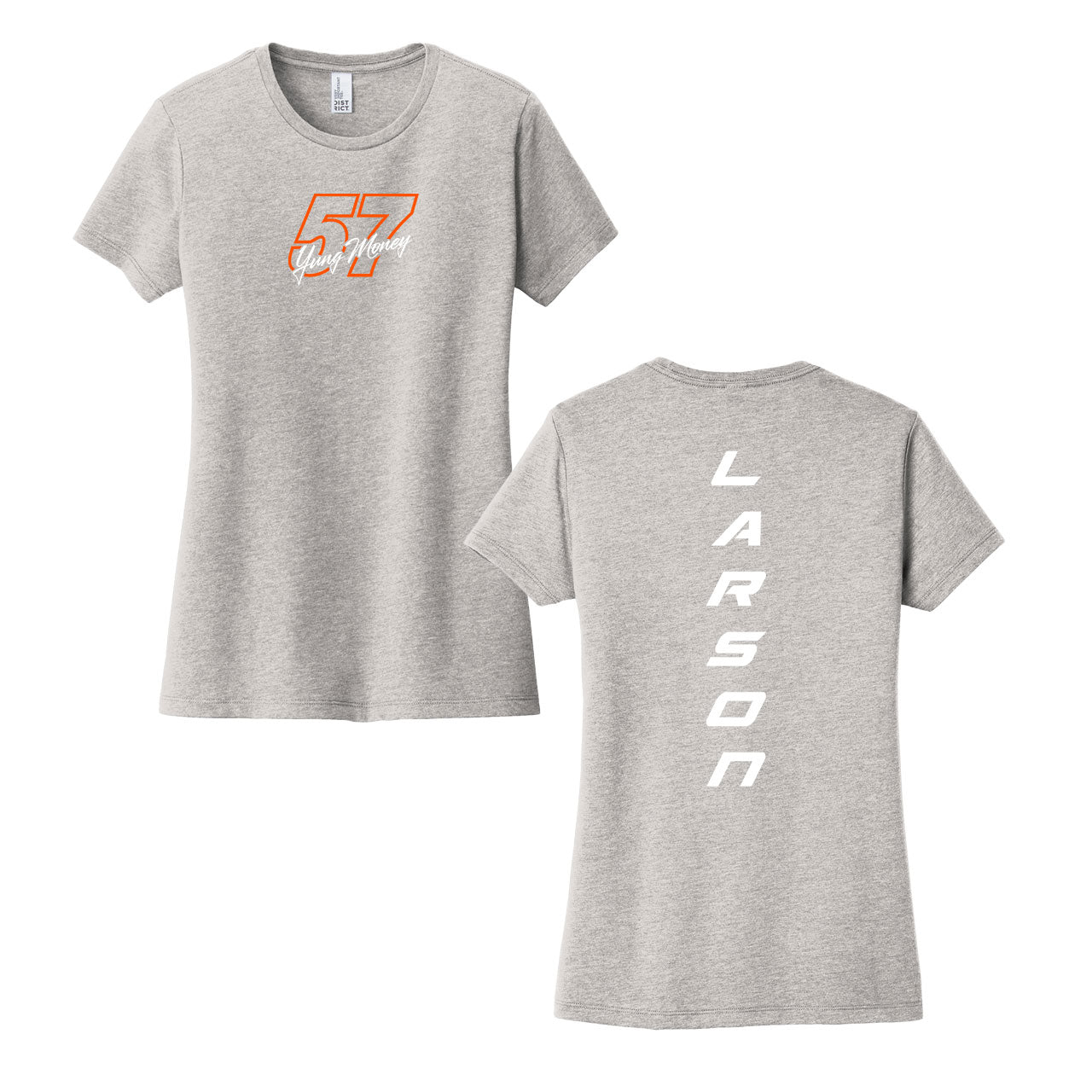 57 Ladies Design- Adult Light Heather Grey Womens T-Shirt