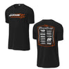 KL #57 Crew Design- Adult Black Sport-Tek T-Shirt