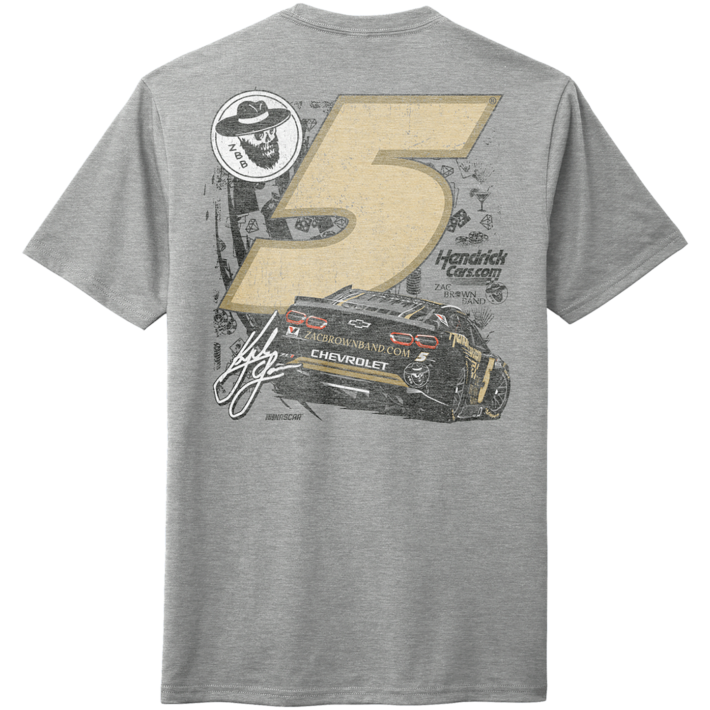 *PRE-ORDER* KL5 HendrickCars.Com Zac Brown Band Design- Adult Heather Grey T-Shirt