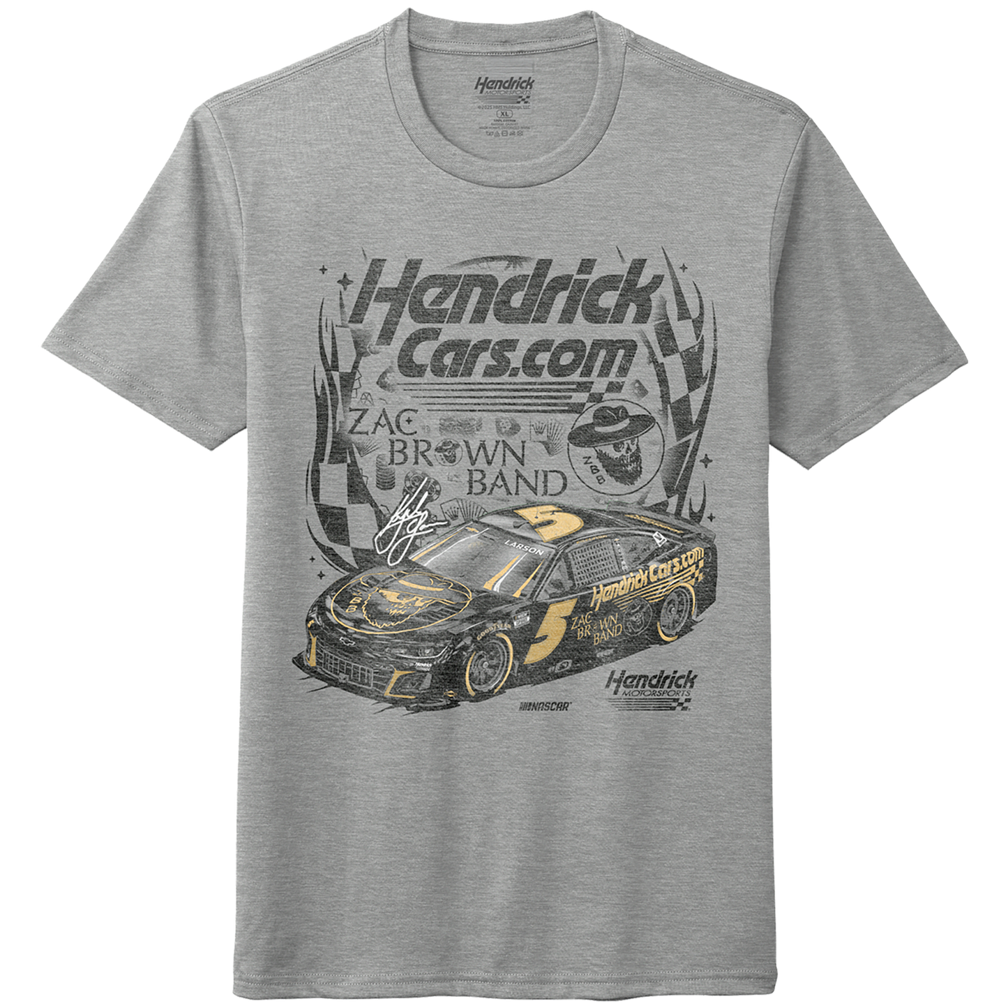 *PRE-ORDER* KL5 HendrickCars.Com Zac Brown Band Design- Adult Heather Grey T-Shirt
