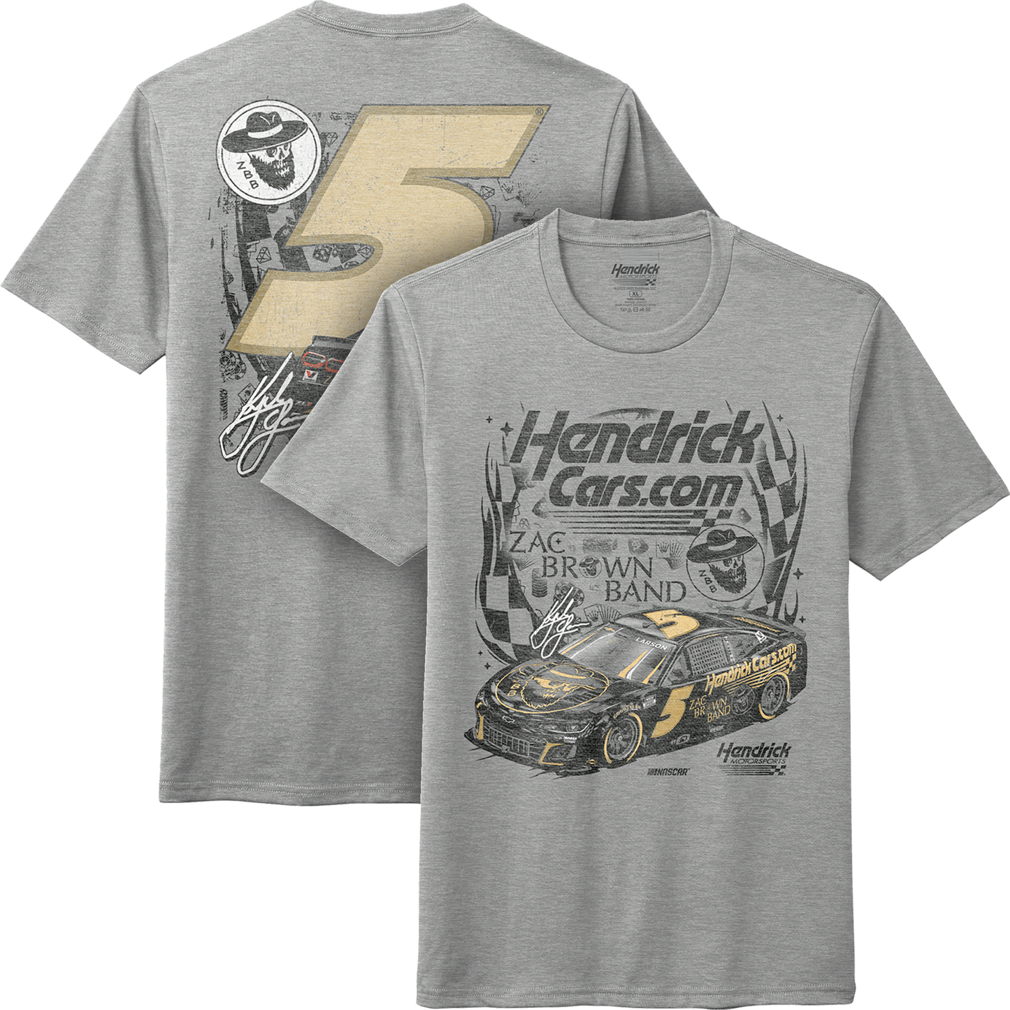 *PRE-ORDER* KL5 HendrickCars.Com Zac Brown Band Design- Adult Heather Grey T-Shirt