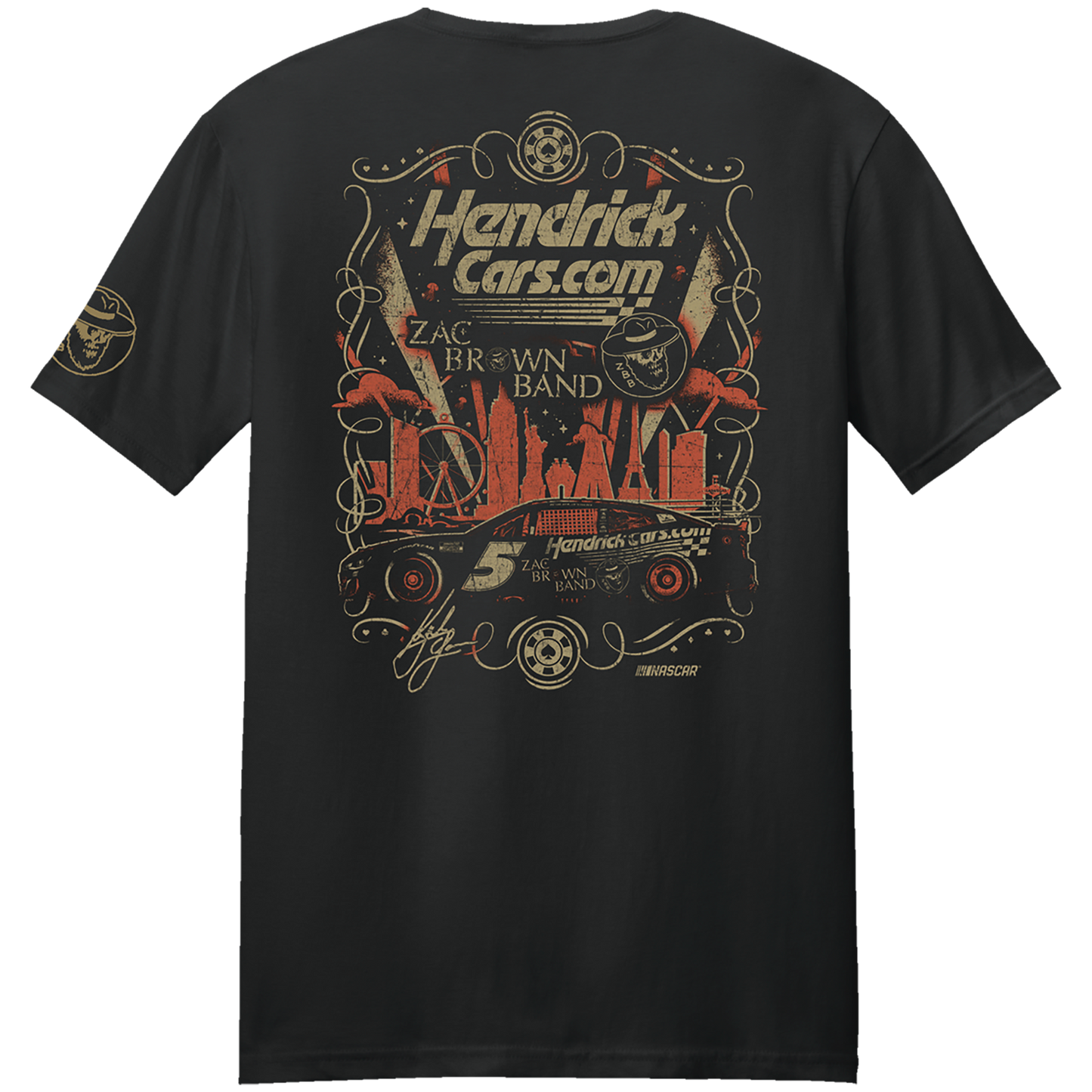 *PRE-ORDER* KL5 HendrickCars.Com Zac Brown Band Design- Adult Black T-Shirt