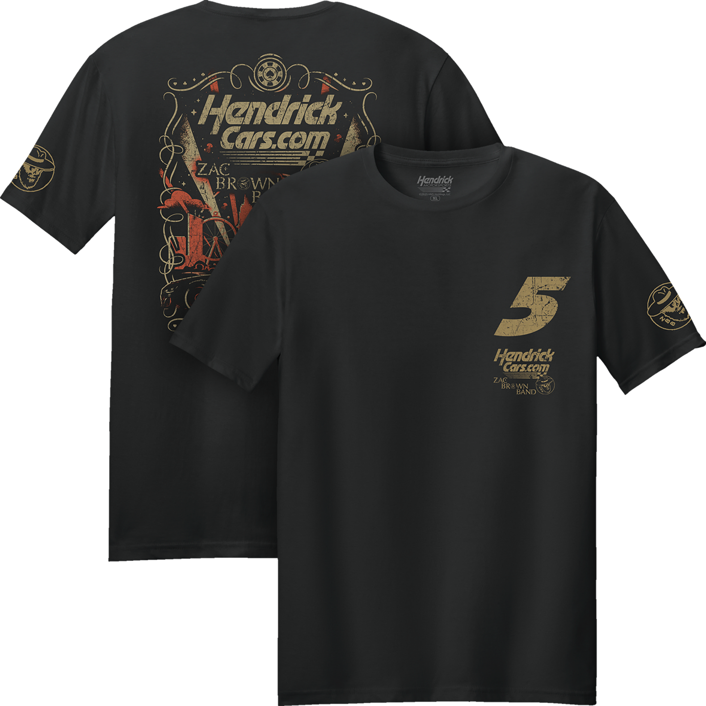 *PRE-ORDER* KL5 HendrickCars.Com Zac Brown Band Design- Adult Black T-Shirt