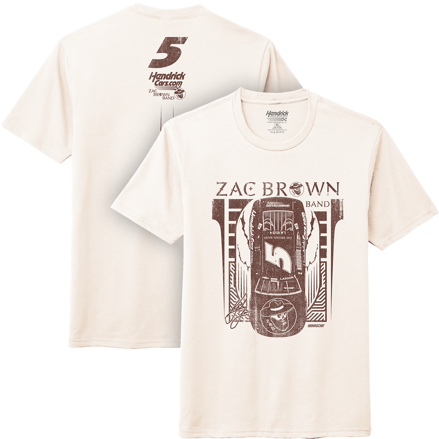 *PRE-ORDER* KL5 HendrickCars.Com Zac Brown Band Design- Adult Natural T-Shirt