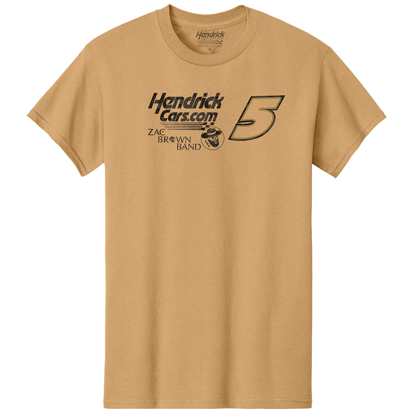 *PRE-ORDER* KL5 HendrickCars.Com Zac Brown Band Design- Adult Old Gold T-Shirt
