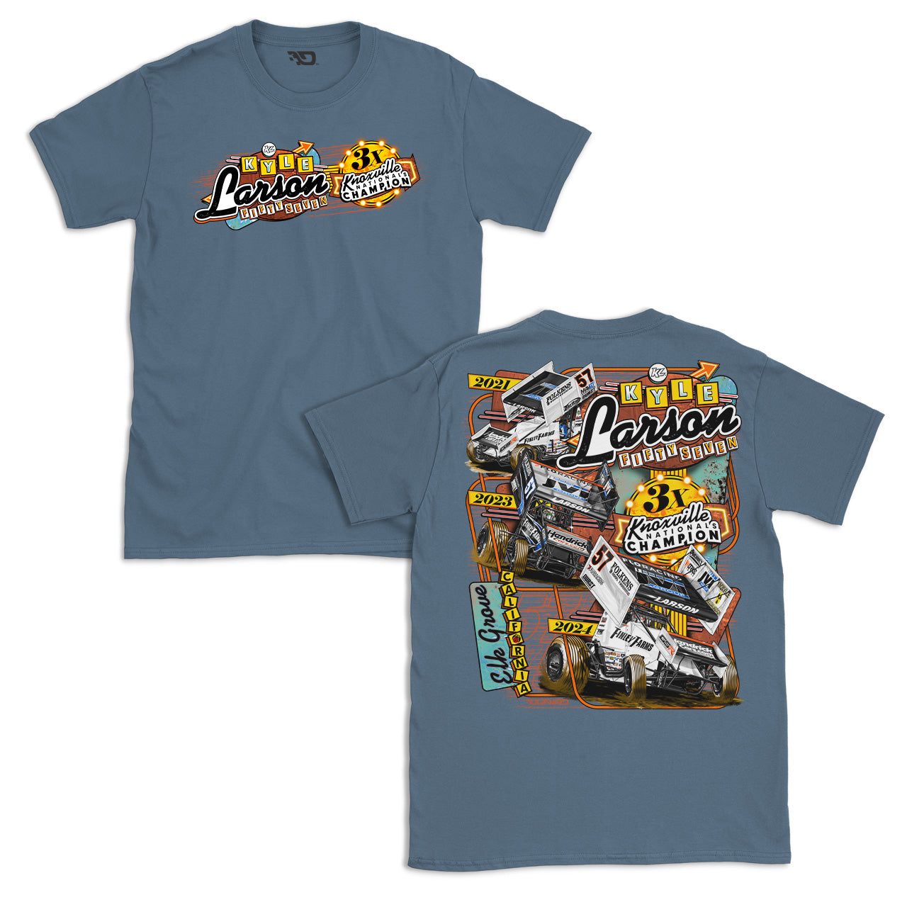 Winners' Row Design- Adult Washed Denim T-Shirt