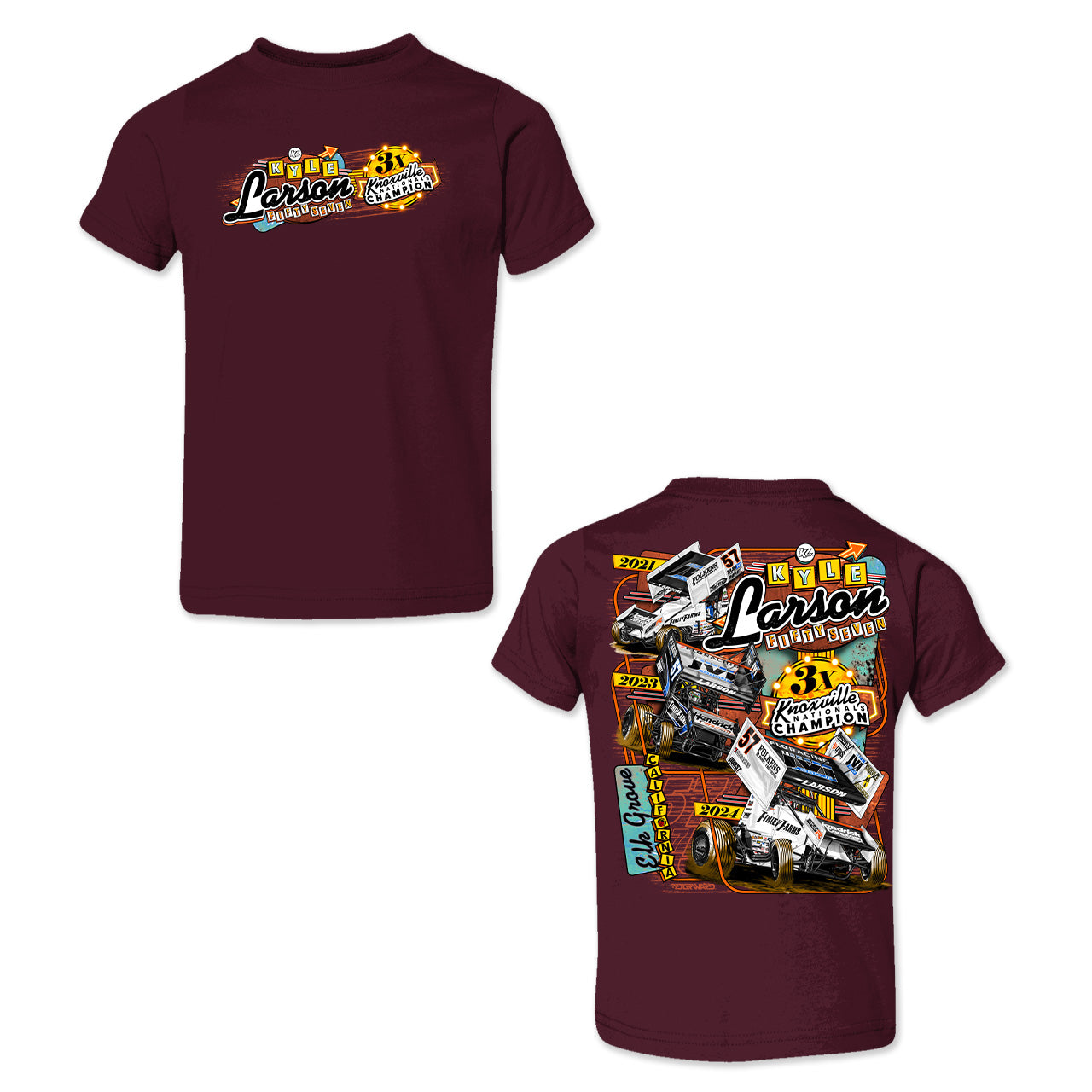Winners' Row Design- Youth Maroon T-Shirt