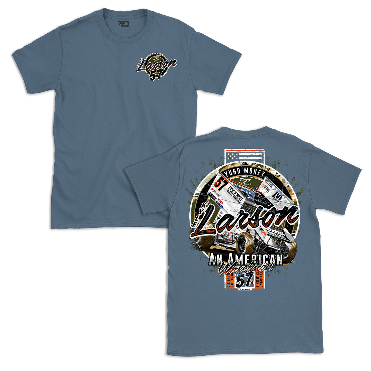 An American Wheelman Design- Adult Indigo Blue T-Shirt