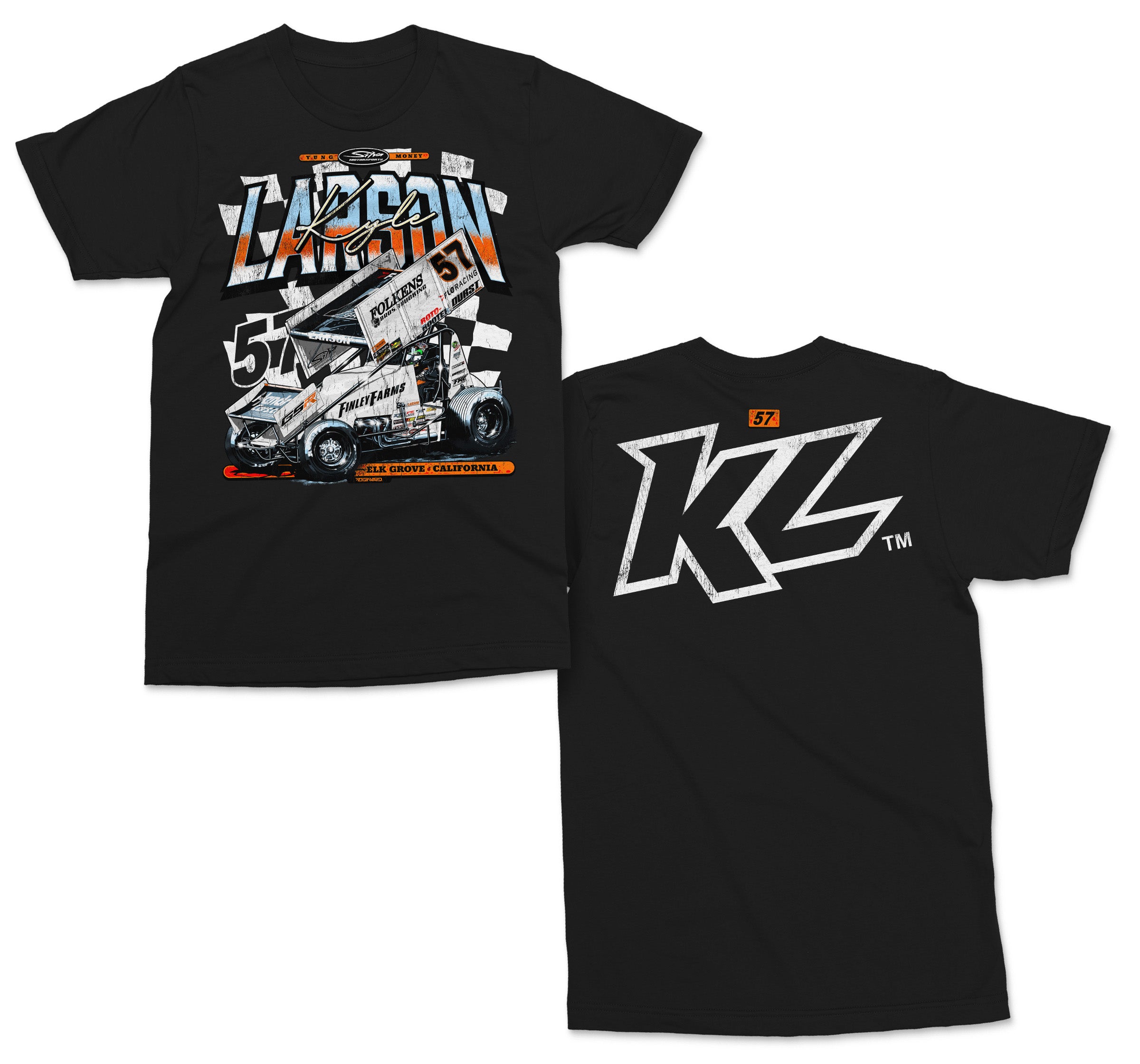 From the Front Design- Adult Black T-Shirt