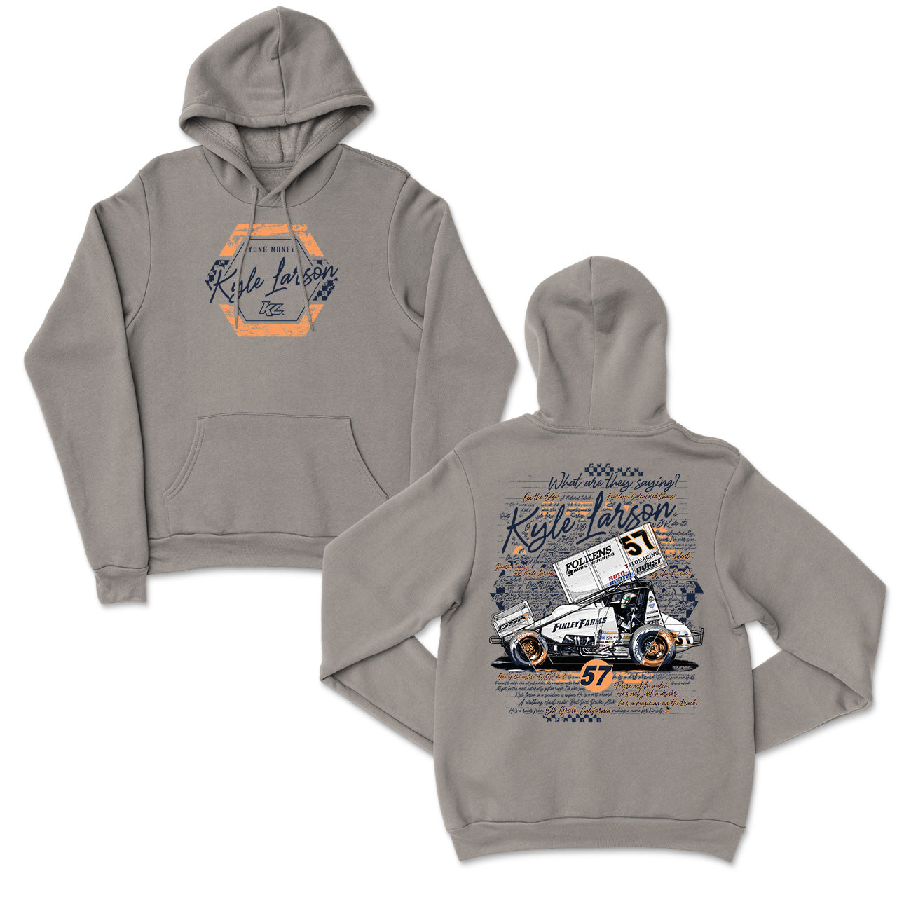 What are they Saying Design- Adult Cement Hooded Sweatshirt