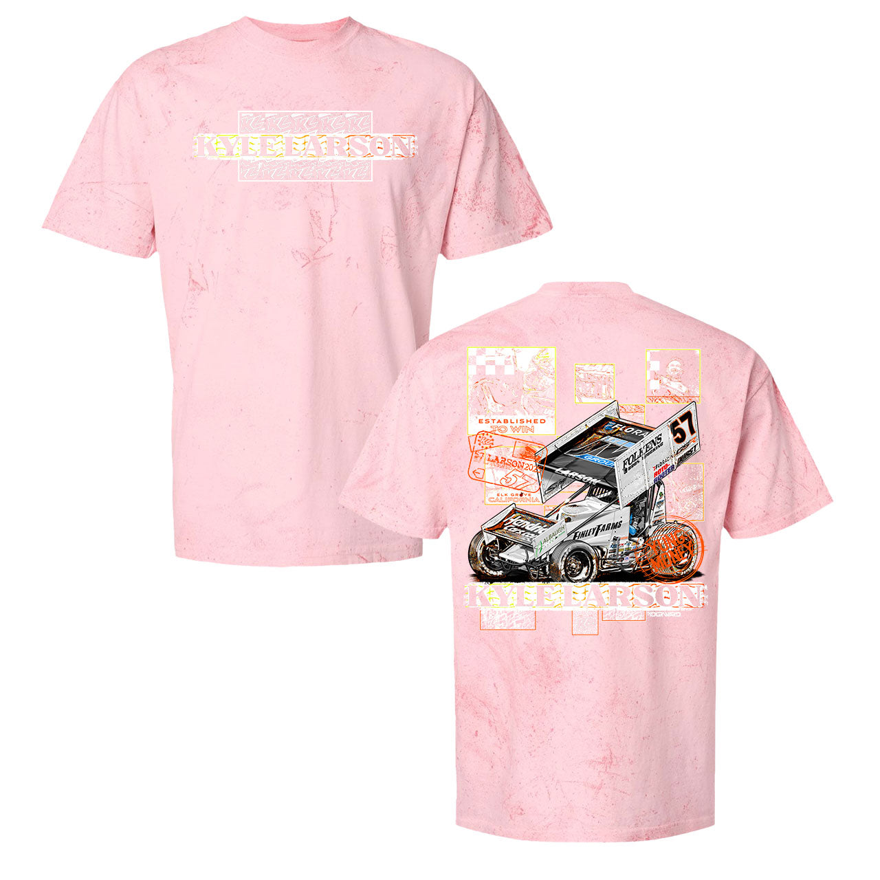 Checkered Scenes Design- Adult Hibiscus Tie-Dye T-Shirt