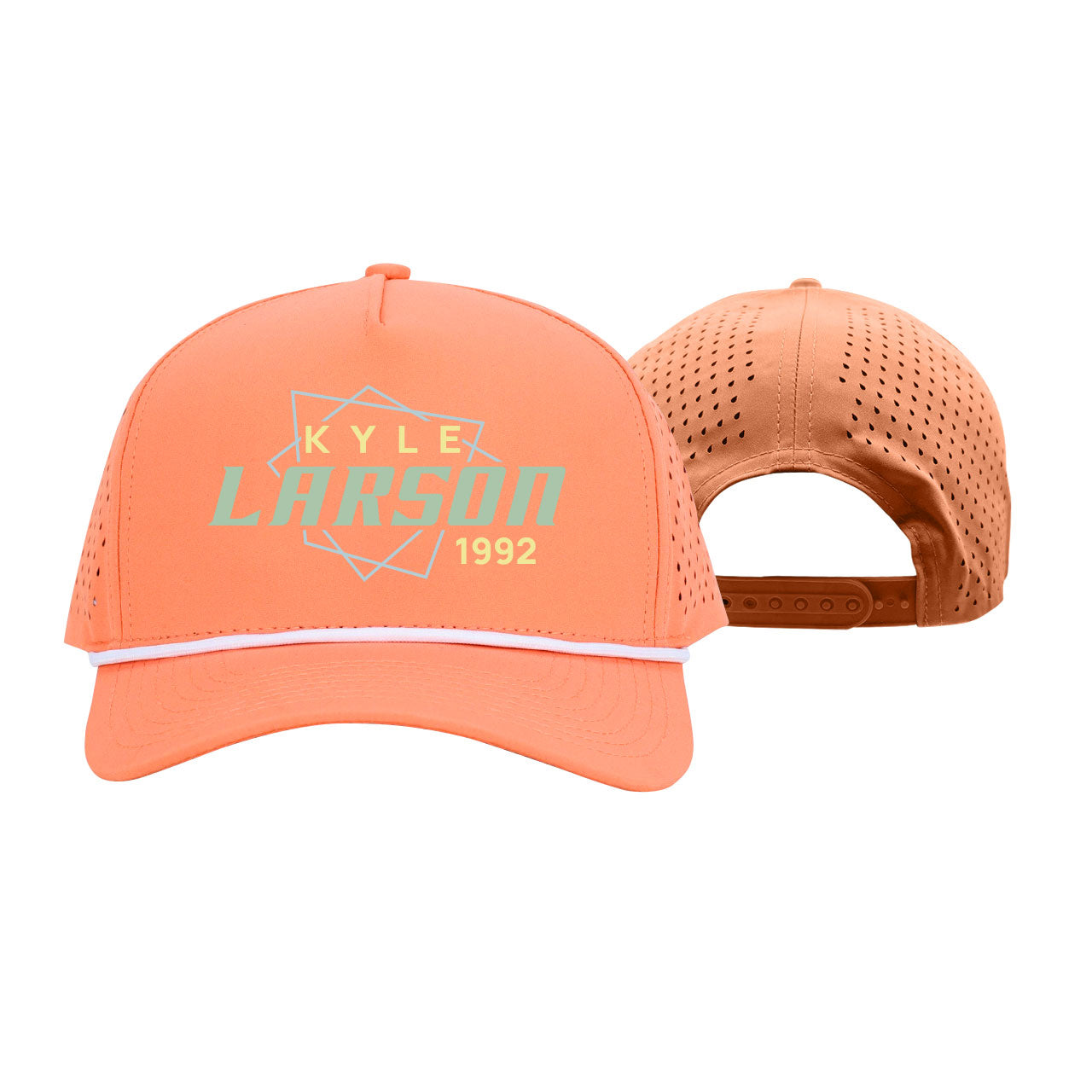 P1 Pedigree Design-Coral Grove Snapback Hat with White Rope