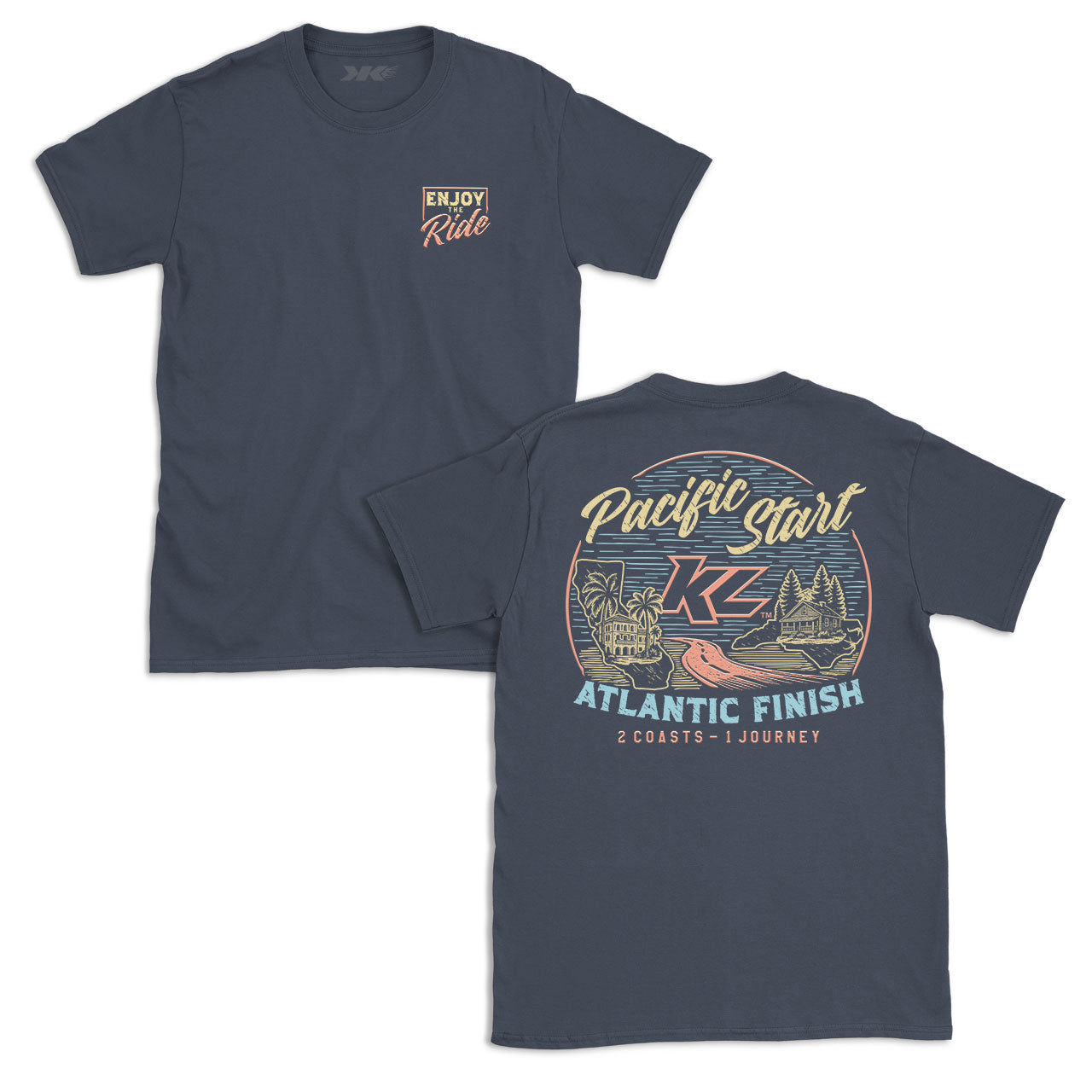 Pacific Start Design- Adult Washed Denim T-Shirt