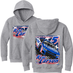 KL No.5 2025 Design- Youth Sport Grey Hooded Sweatshirt