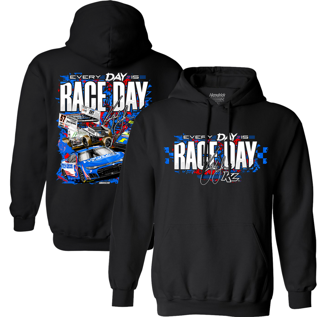 2026 Everyday is Raceday Design- Adult Black Hooded Sweatshirt