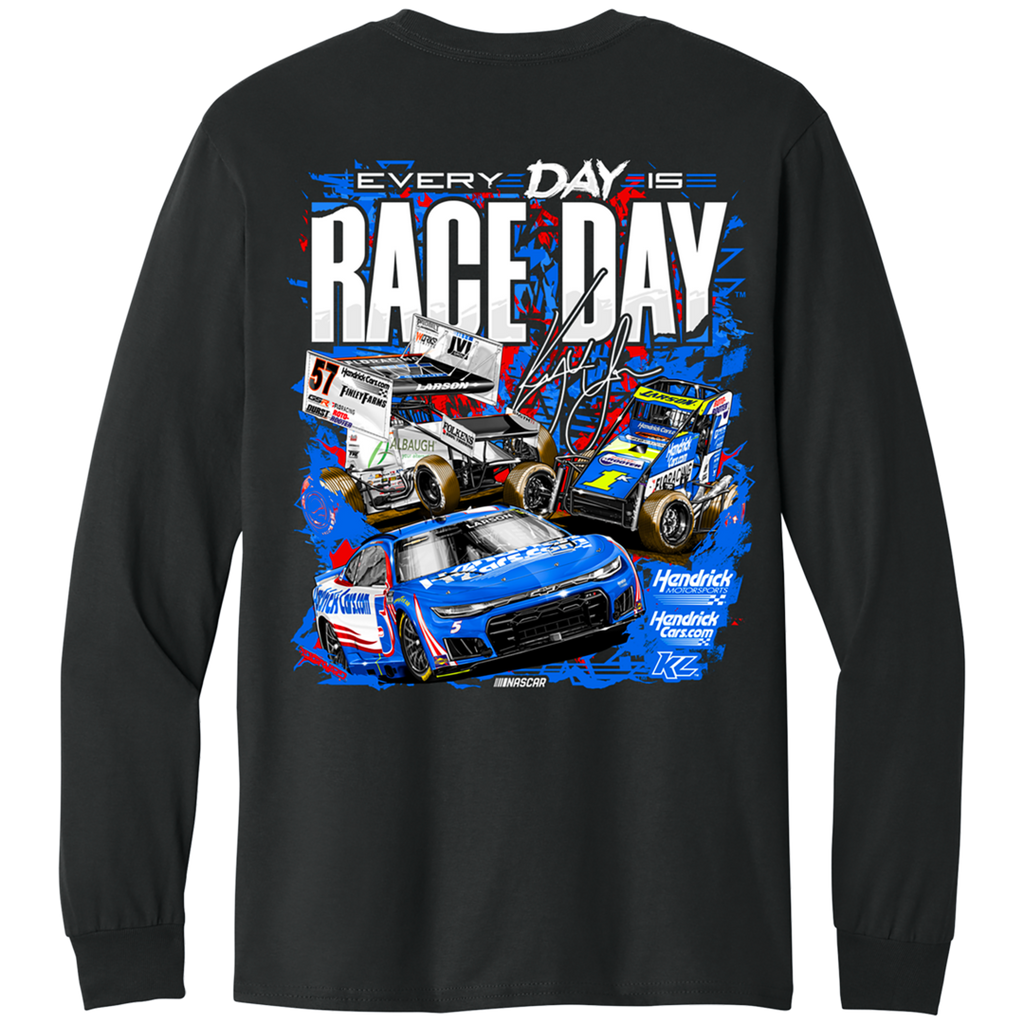 2026 Everyday is Raceday Design- Adult Black Long Sleeve T-Shirt