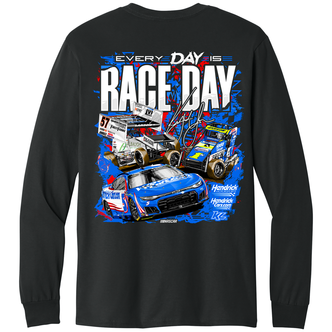2026 Everyday is Raceday Design- Adult Black Long Sleeve T-Shirt