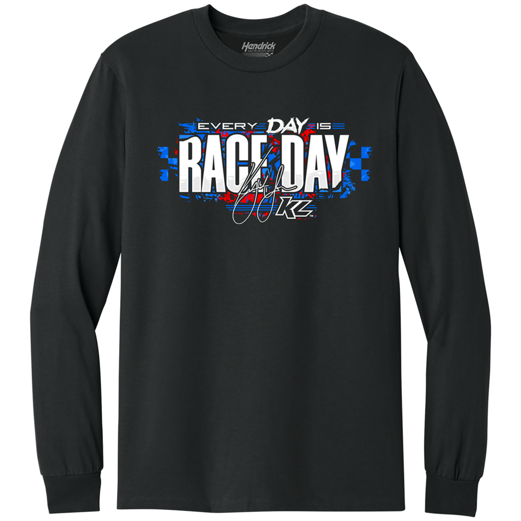 2026 Everyday is Raceday Design- Adult Black Long Sleeve T-Shirt