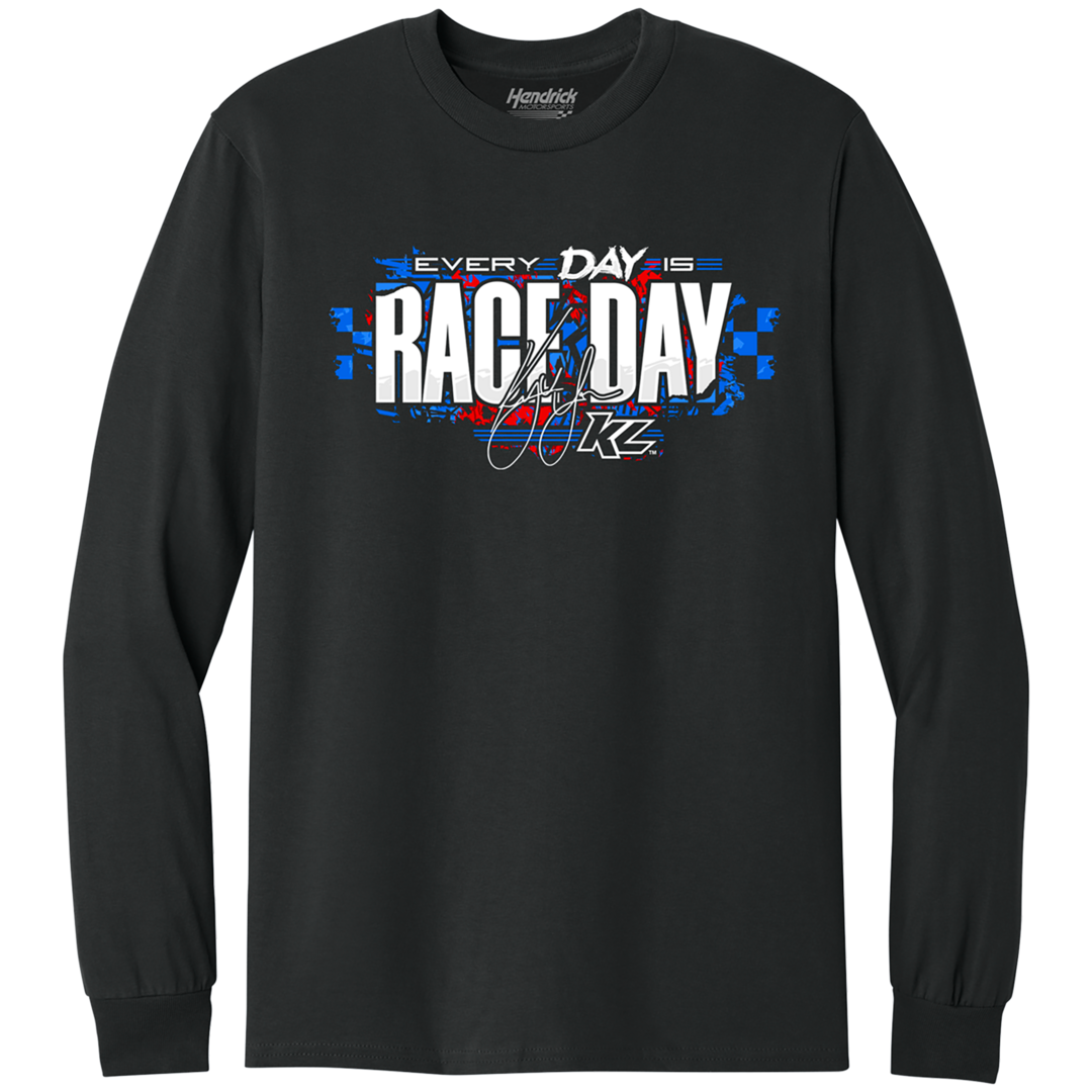 2026 Everyday is Raceday Design- Adult Black Long Sleeve T-Shirt