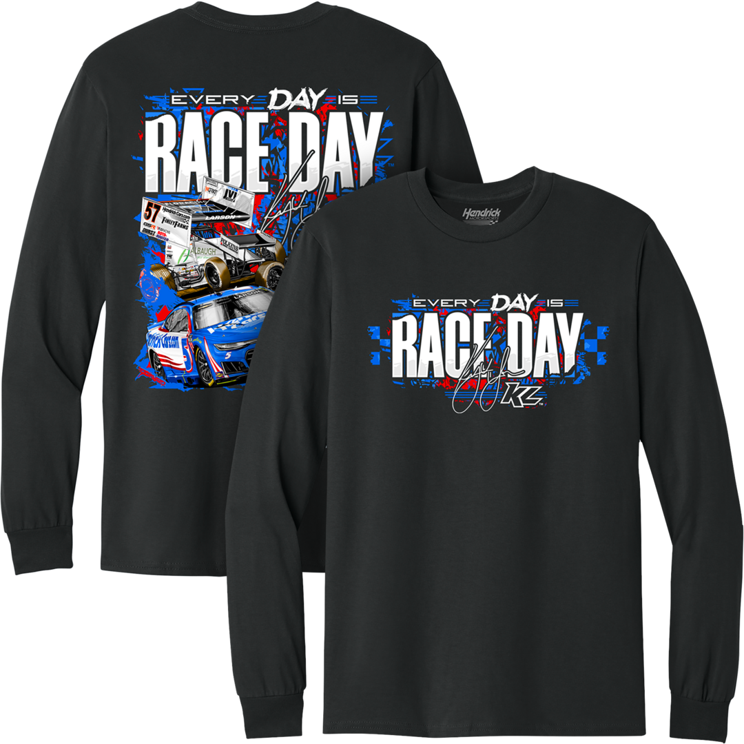2026 Everyday is Raceday Design- Adult Black Long Sleeve T-Shirt