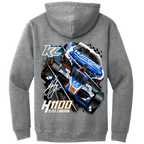 KL5/KL17 HendrickCars.Com H1100 Dual Design- Adult Graphite Heather Grey Hooded Sweatshirt