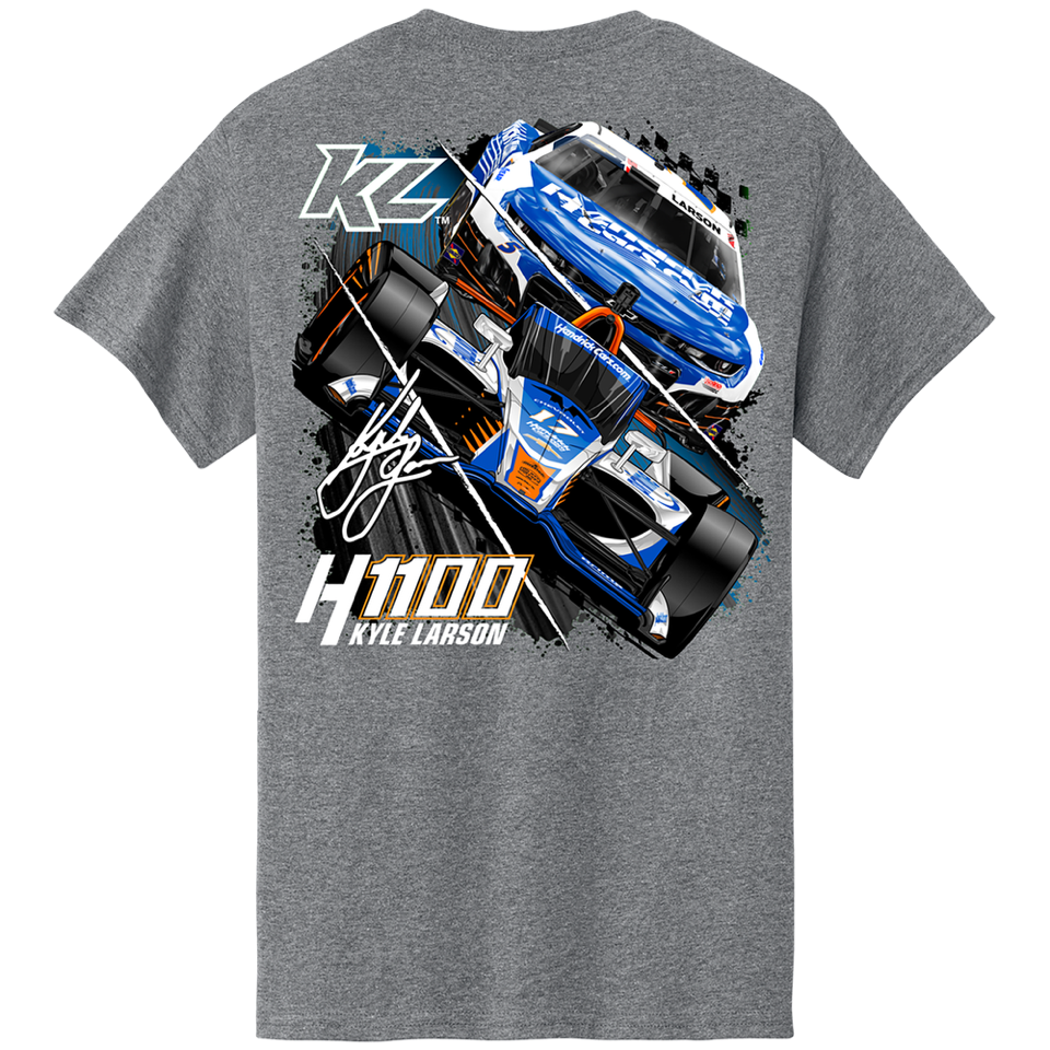KL5/KL17 HendrickCars.Com H1100 Dual Design- Adult Graphite Heather Grey T-Shirt