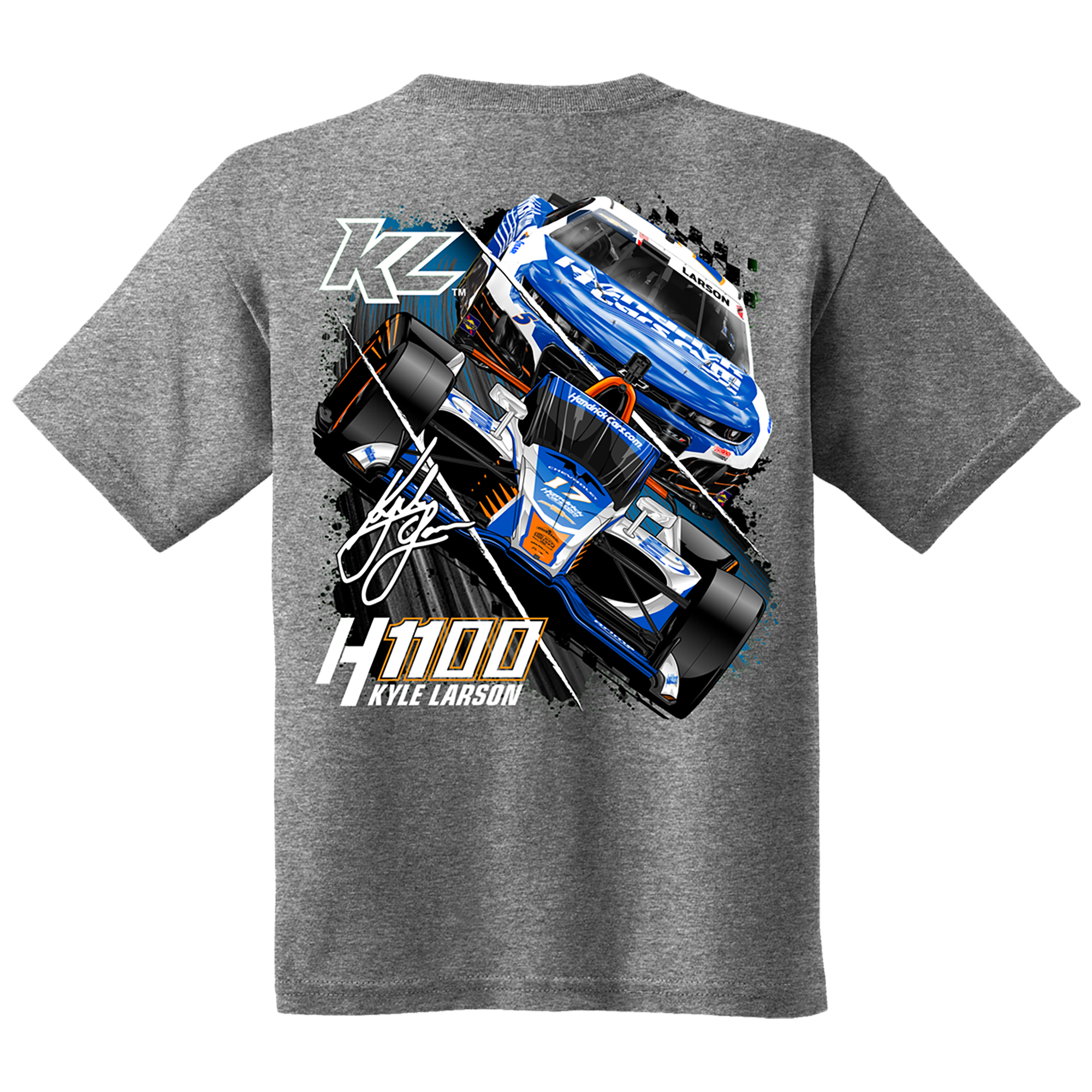 KL5/KL17 HendrickCars.Com H1100 Dual Design- Youth Graphite Heather Grey T-Shirt