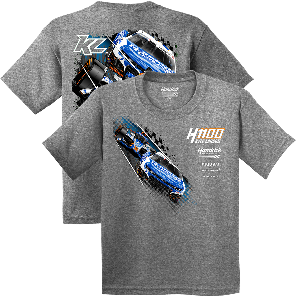 KL5/KL17 HendrickCars.Com H1100 Dual Design- Youth Graphite Heather Grey T-Shirt