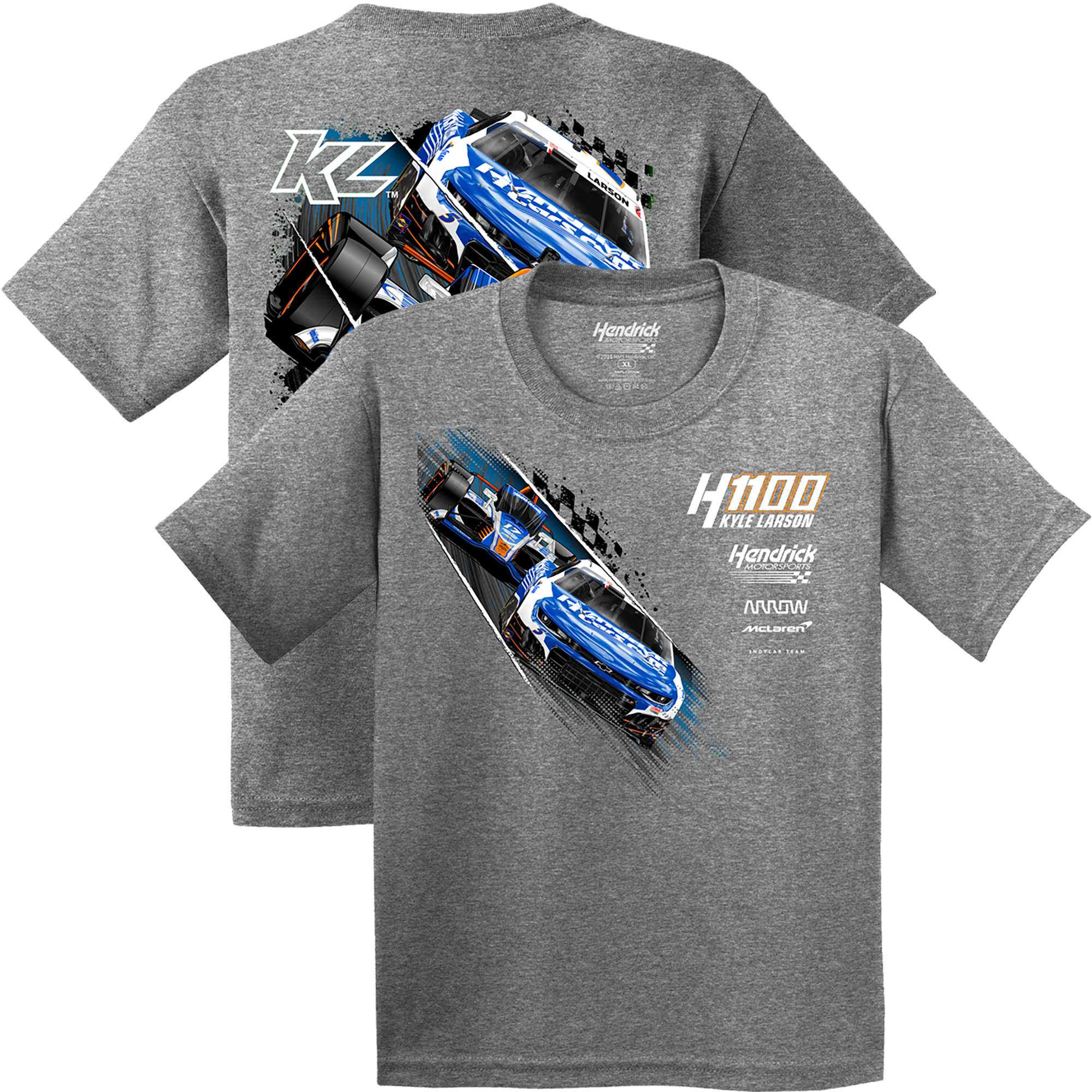 KL5/KL17 HendrickCars.Com H1100 Dual Design- Youth Graphite Heather Grey T-Shirt