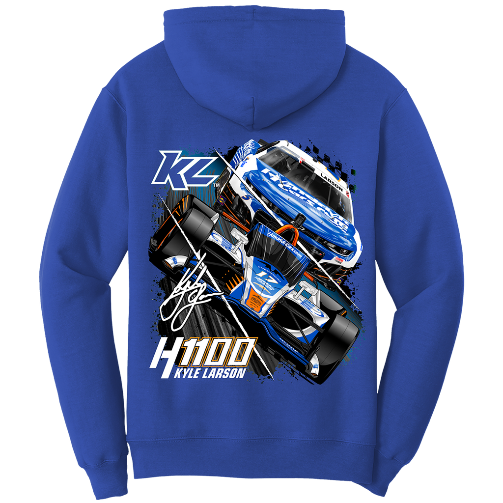 KL5/KL17 HendrickCars.Com H1100 Dual Design- Adult Royal Hooded Sweatshirt