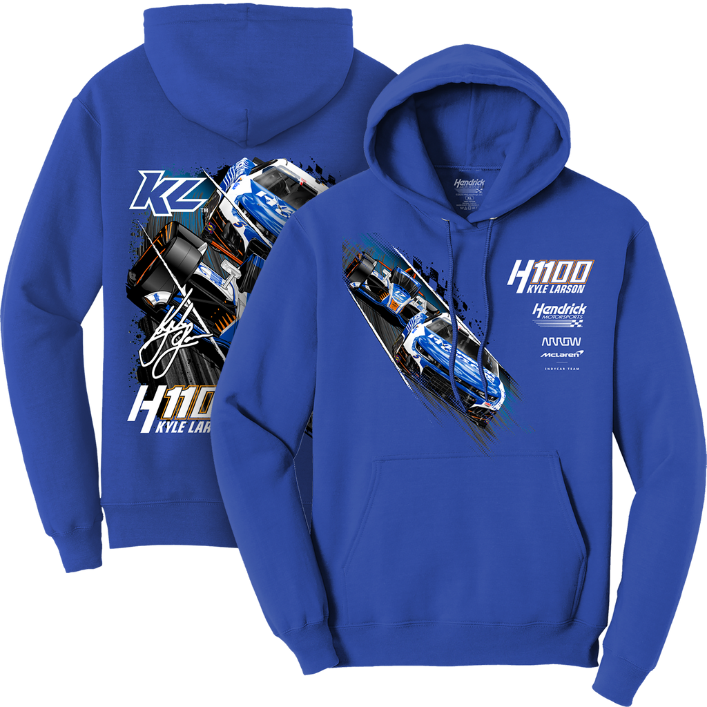 KL5/KL17 HendrickCars.Com H1100 Dual Design- Adult Royal Hooded Sweatshirt