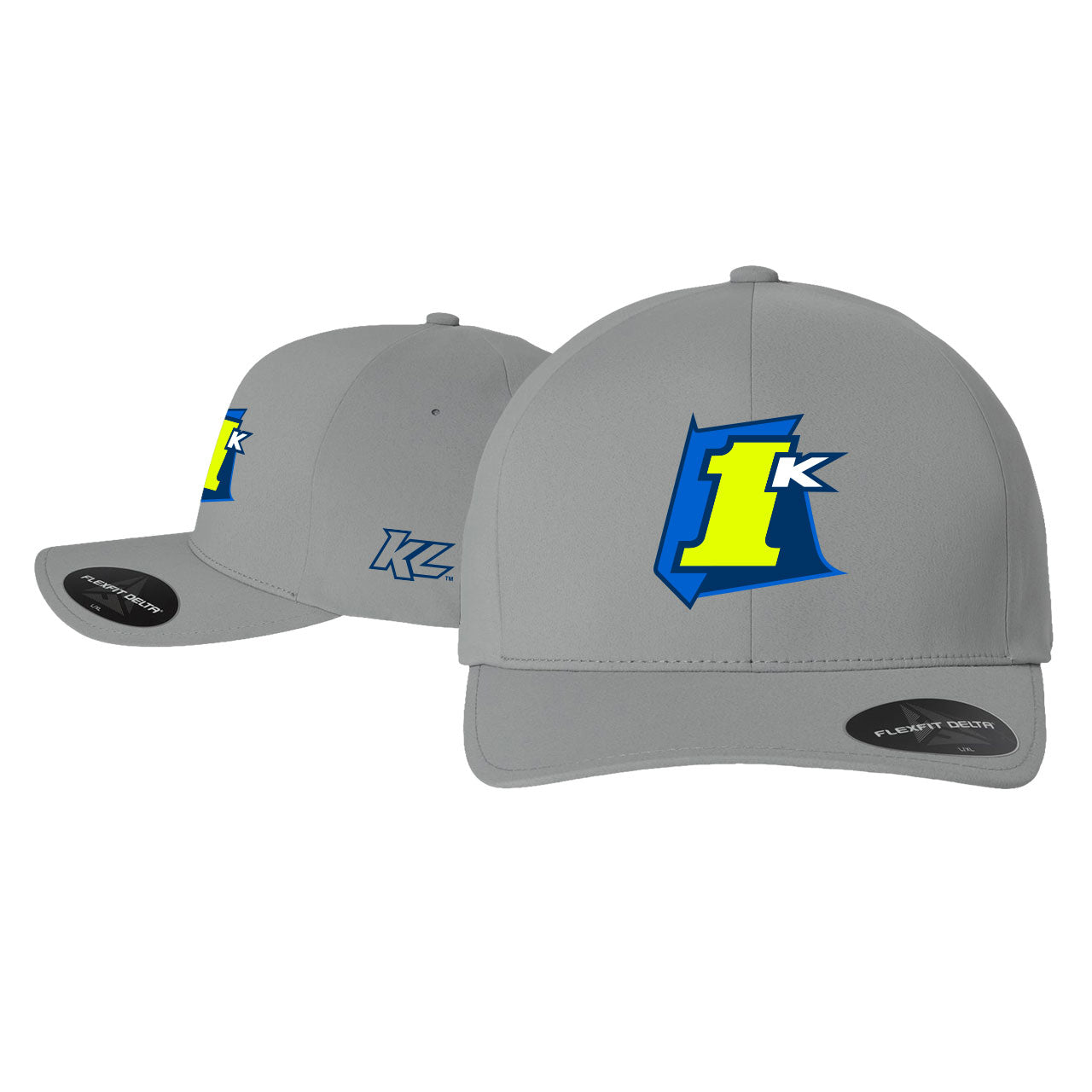 1K Locked In Fitted Hat- Silver