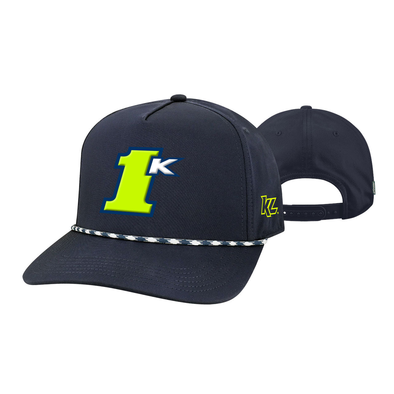 1K Puff Navy Blue Caddy Rope Snapback Hat