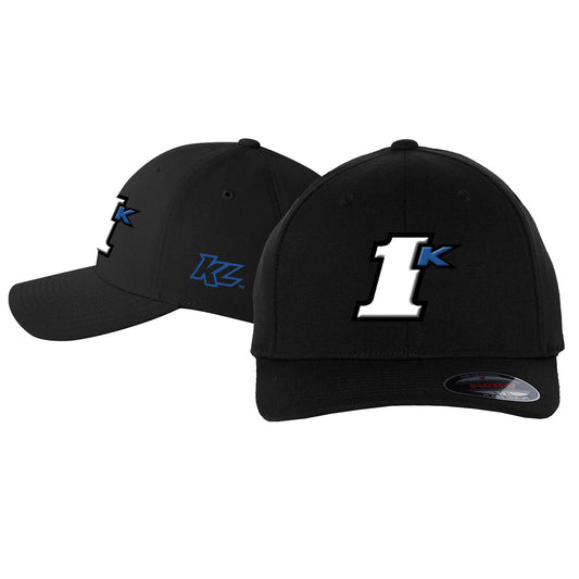 1K Puff Design- Black Flexfit Hat