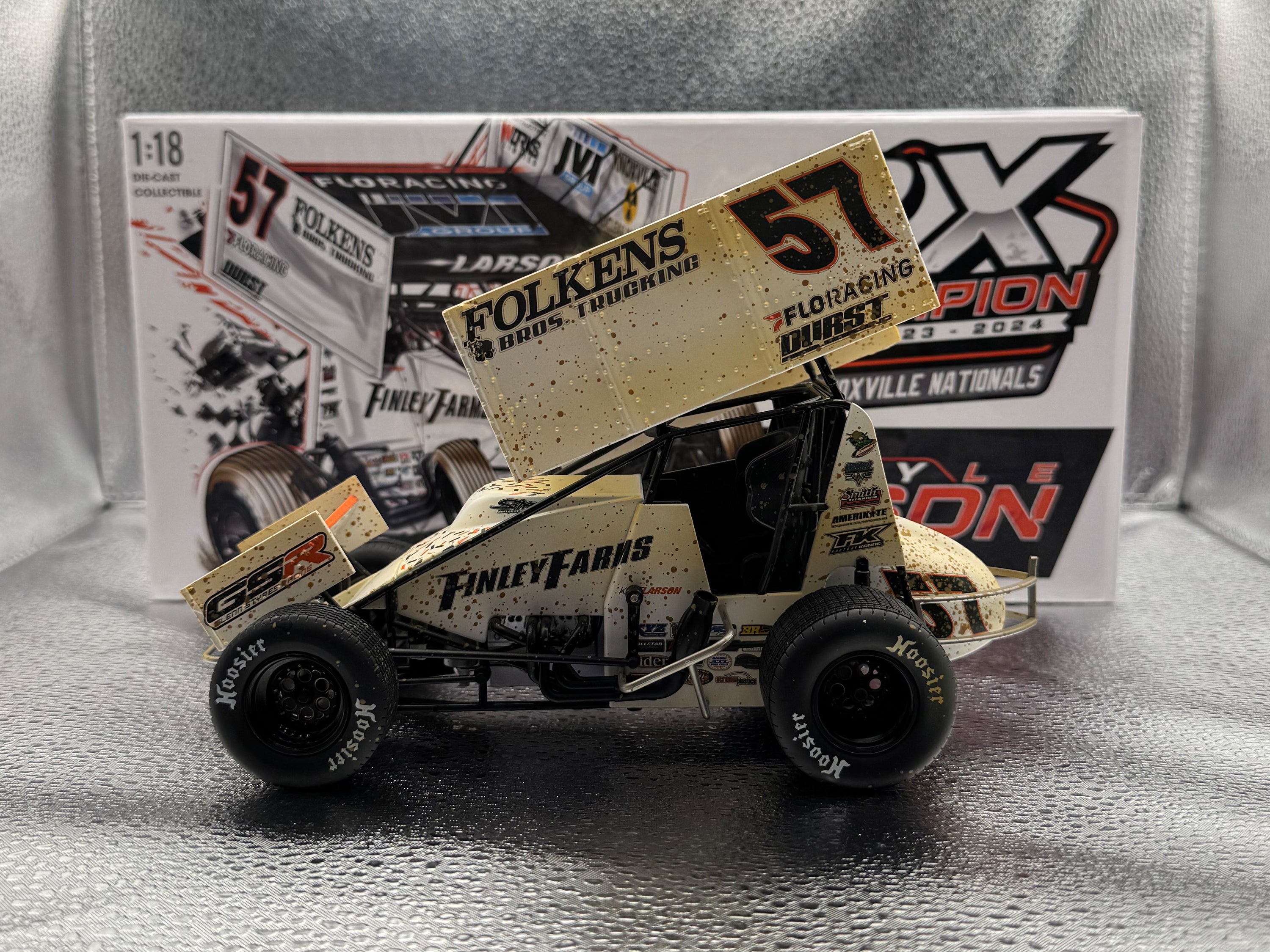 1:18 Scale 2024 No. 57 Knoxville Nationals Raced Win Version Diecast