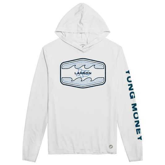 KL Yung Money Adult White Sundial UV Long Sleeve w/ Hood