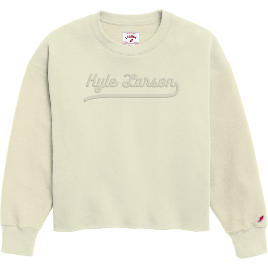 Kyle Larson Reversed Fleece Oversized Midi- Adult Women's Limencello Crewneck Sweatshirt