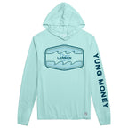KL Yung Money Adult Surf Blue Sundial UV Long Sleeve w/ Hood